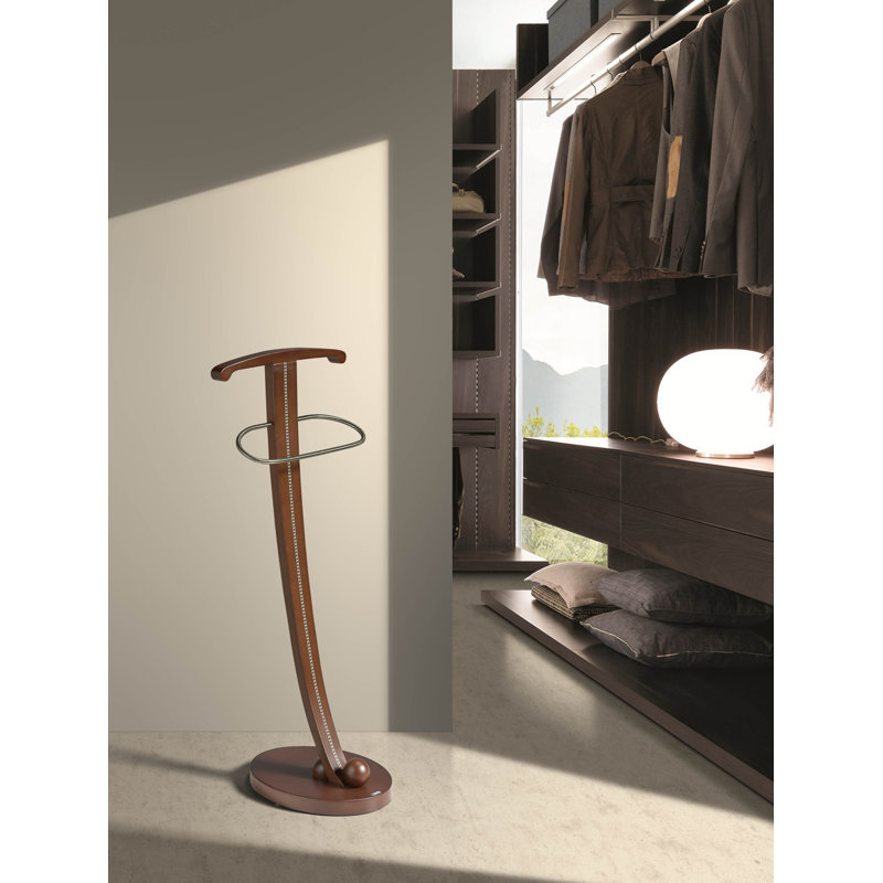 Callista Freestanding Valet Stand, Walnut