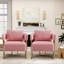 Ensemble de 2 fauteuils d'appoint rembourrés Teddy-129715221