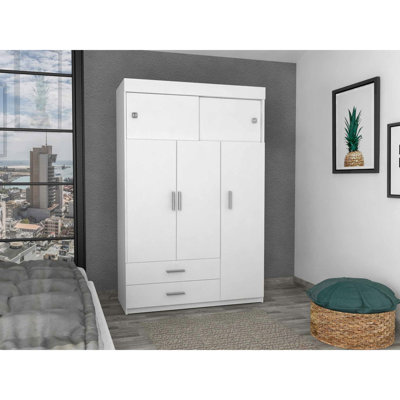 Kingswood 2-Drawer Rectangle Armoire White by Latitude Run