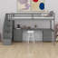 Lit mezzanine simple avec tiroirs de rangement doubles, cadre de lit mezzanine simple avec bureau intégré-821644248