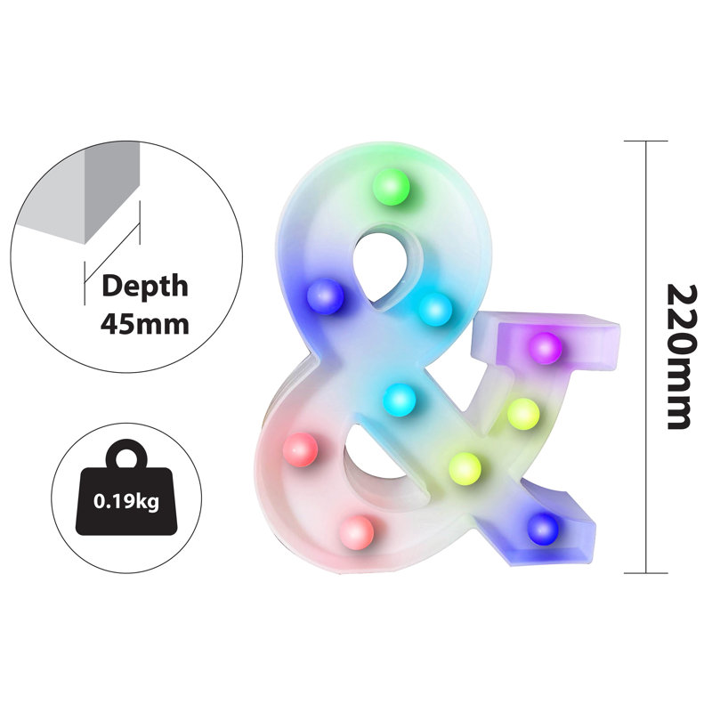 Charika 22 cm H LED Sign
