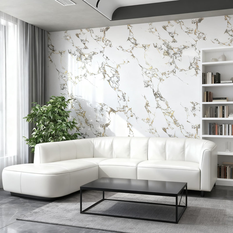 Couvercle de comptoir auto-adhésif en papier Marble
