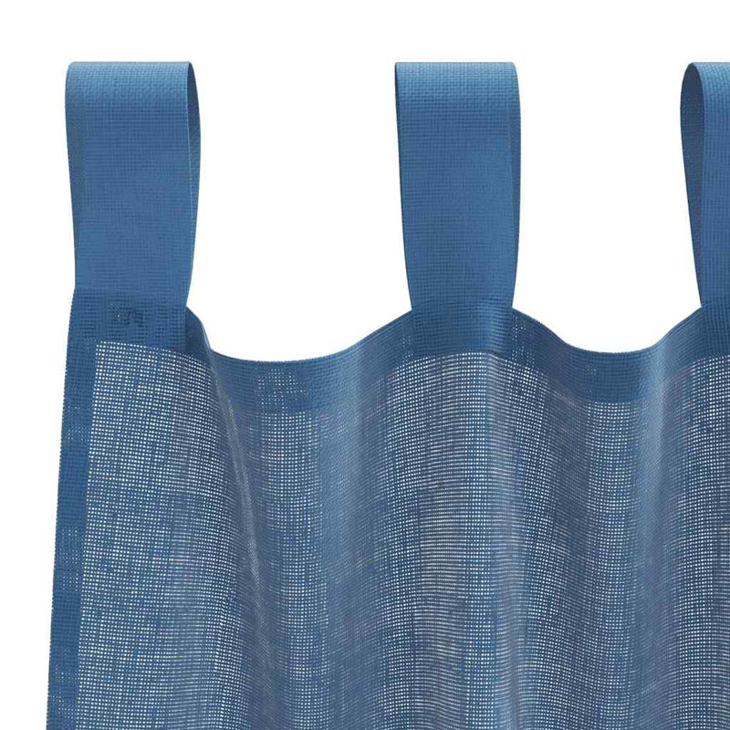 Voile Curtains With Tab Top 2 Pcs, 140cm Width x 245cm Drop, Royal Blue