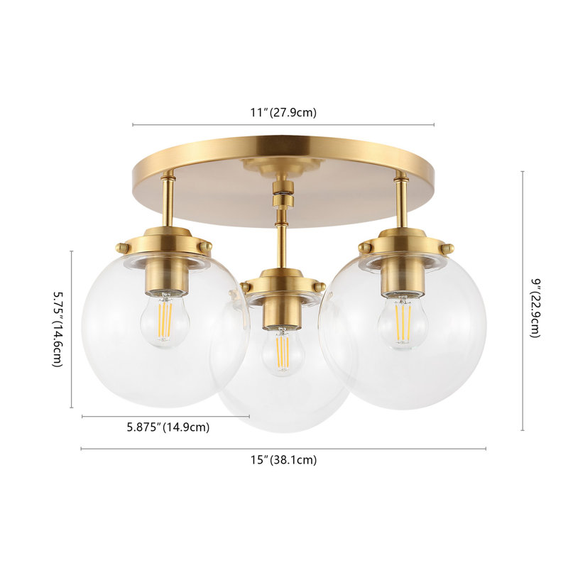 Beatryce Glass Semi Flush Mount