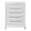 Commode 5 tiroirs Mistey en blanc perle