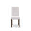 L'ensemble de salle à manger 5 pièces comprend une table de salle à manger et 4 chaises rembourrées en tissu de polyester beige brume, noyer antique-310075273-272530957-272530958