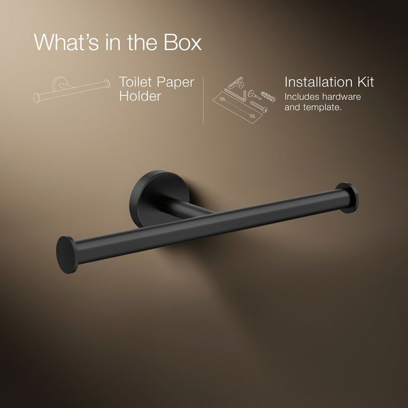 Double Toilet Tissue Holder, Matte Black