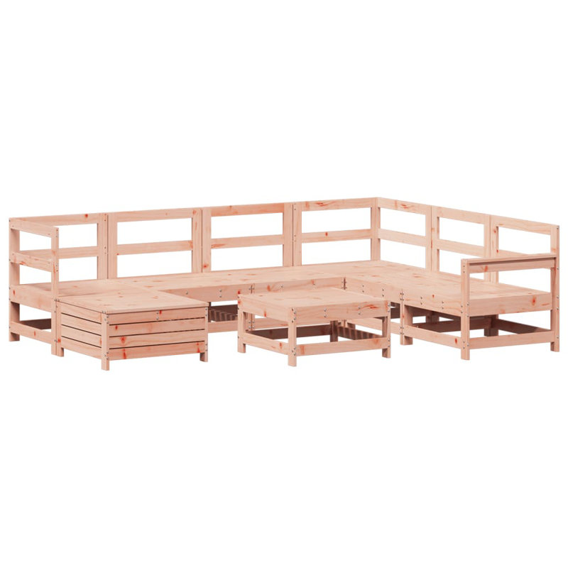 Wicker 6 - Person Garden Lounge Set with Cushions