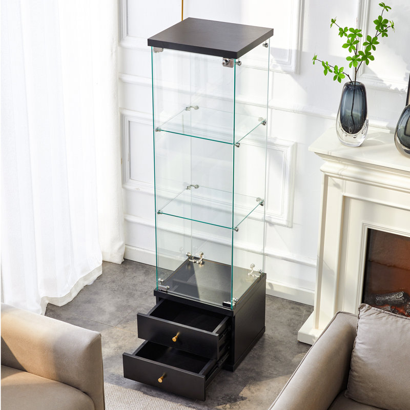 Vaisselier en verre durable, cadre en MDF, conception moderne pour le rangement à la maison