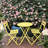 3 Piece Patio Bistro Set With Foldable Chairs And Table,  For Compact Outdoor Spaces And Easy Storage-1230112323