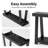 43.5‘’ Elegant Console Table Sofa Accent Table For Living Room, Black Color-264846472