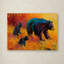 « double difficulté black bear », reproduction sur toile tendue-21937240