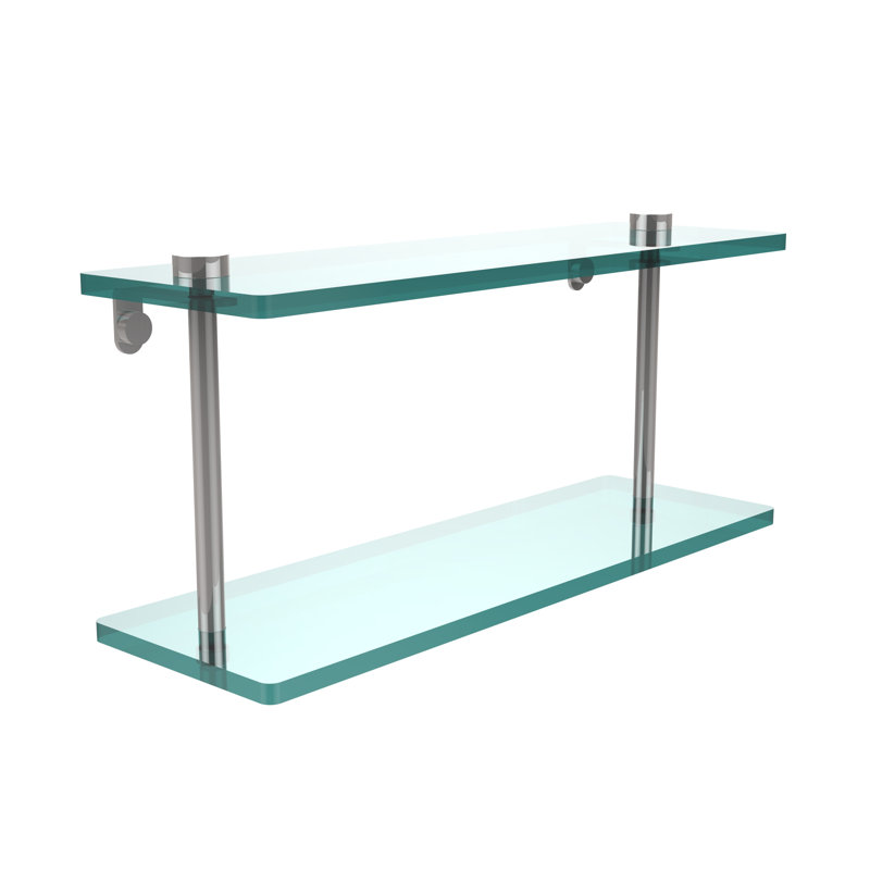 Gober 2 Piece Tiered Shelf, Polished Chrome, 16"