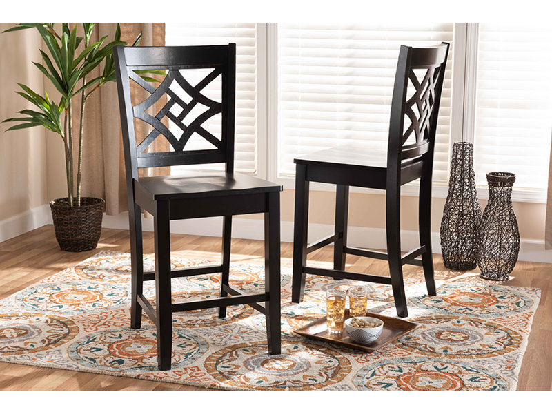 Tabouret de comptoir 24,2 po Heinemann, Chêne brun foncé