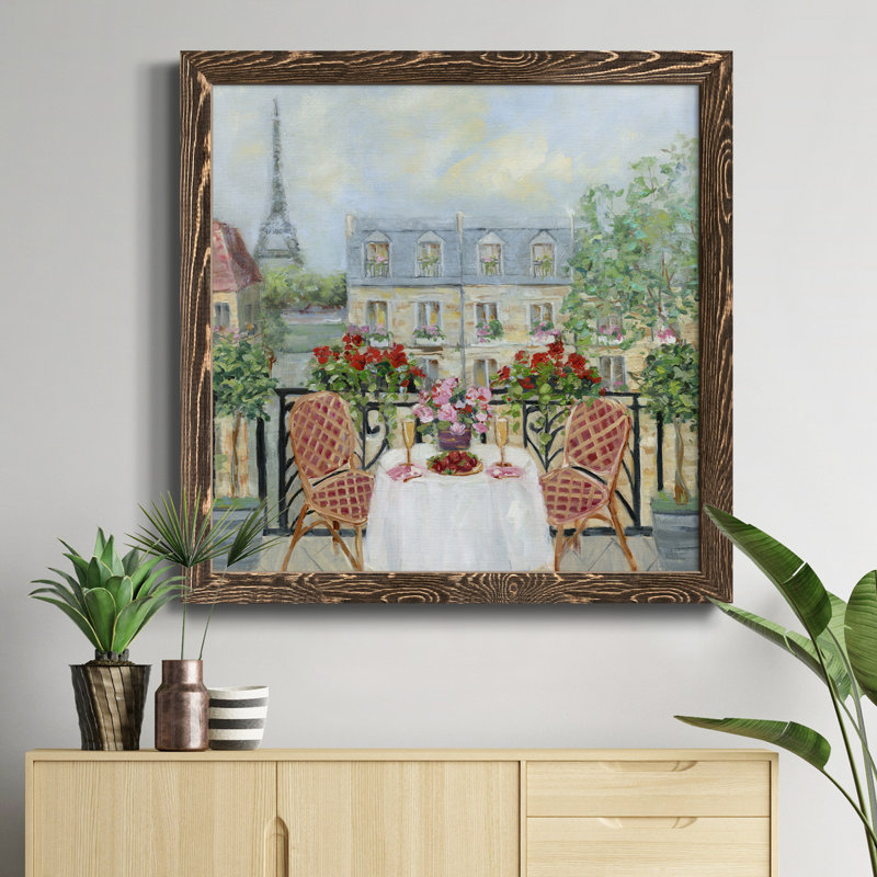 Spring Wood II - peinture sur toile encadrée, H 31,5 po x l 31,5 po x P 1,5 po, Cadre noyer