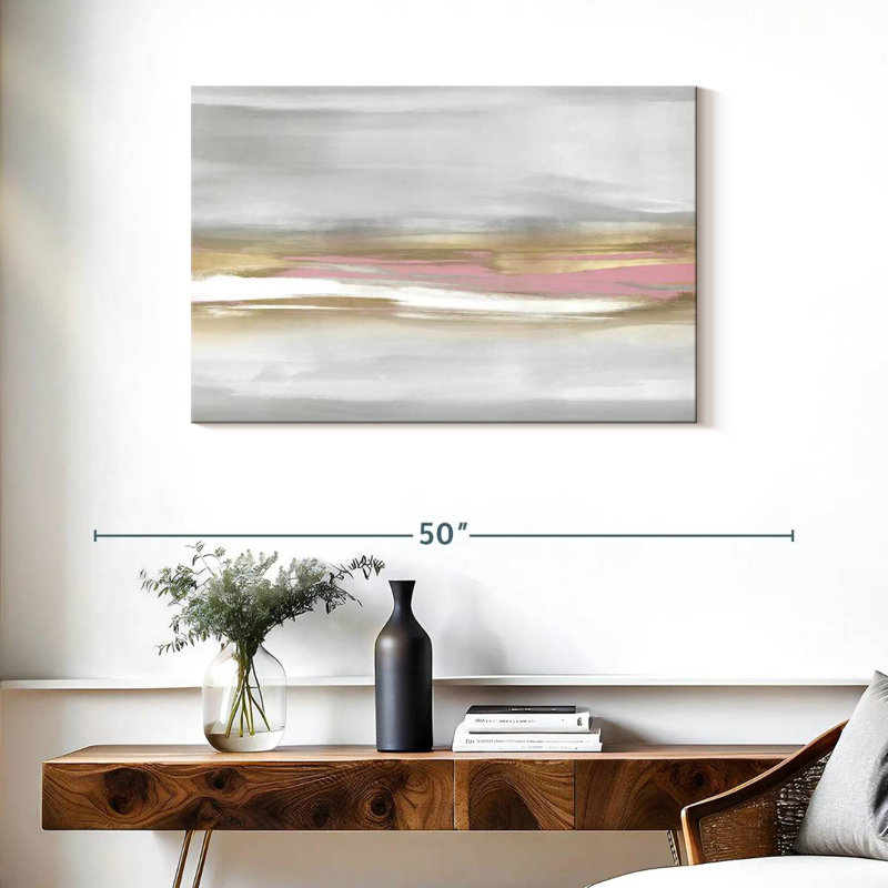 Avery Highlight Pink Blush I, 24" H x 36" W