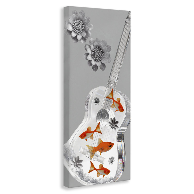 «Sparkle Fish», guitare par Sasha, H 30 po x l 13 po