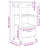 vidaXL Kitchen Trolley MONZA 18.9"x15.7"x34.8" Solid Wood Pine-1530425324