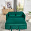 Canapé-lit convertible futon 3 en 1, canapé-lit en velours de 55 po avec 2 coussins, dossier inclinable, poches latérales pour le salon, canapé-lit-346686808