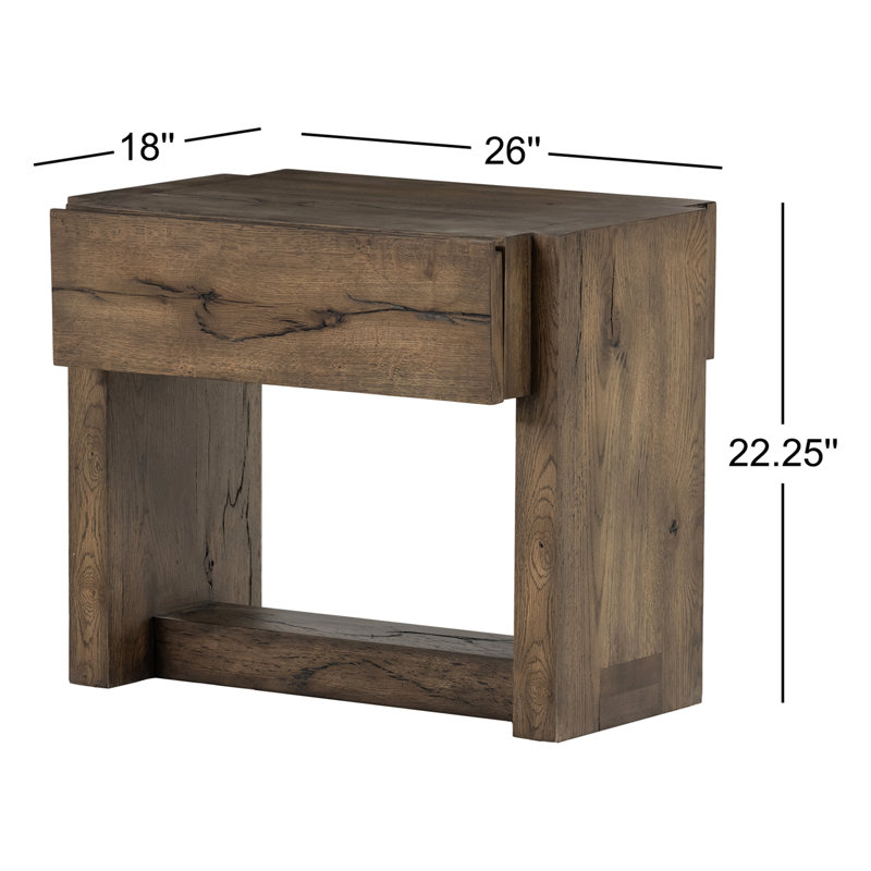 Perrin Nightstand-Rustic Fawn