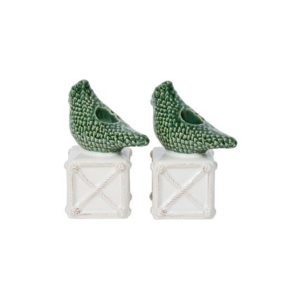 Multi-Color Berry & Thread Bird Topiary Candlestick
