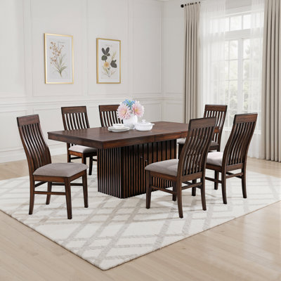 Baywind Mango Oak 7-Piece Dining Table Set