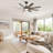Farmhouse 60" 8-Blade Large 3CCT LED Windmill Ceiling Fan with Light and Remote Control