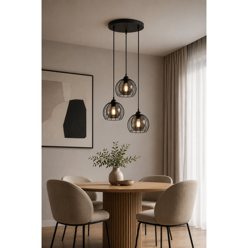 3 - Light Pendant, 40, Matte Black, 3