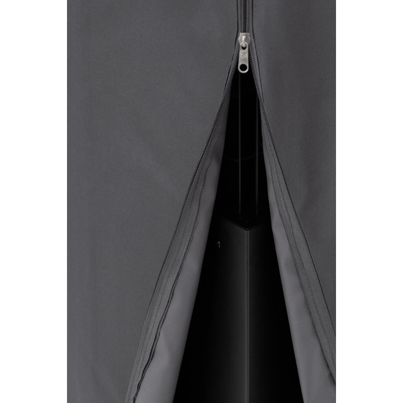 Black Propane Patio Heater with Glass Enclosure and Wheels