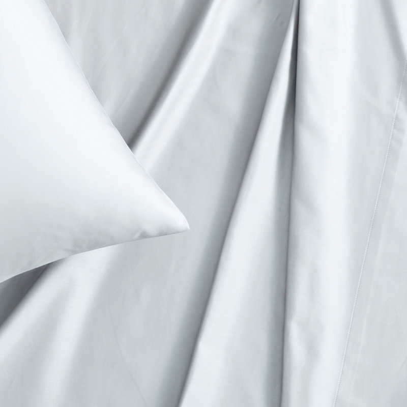 Queen Blue Cotton Polyester Deep Pocket Sheet Set