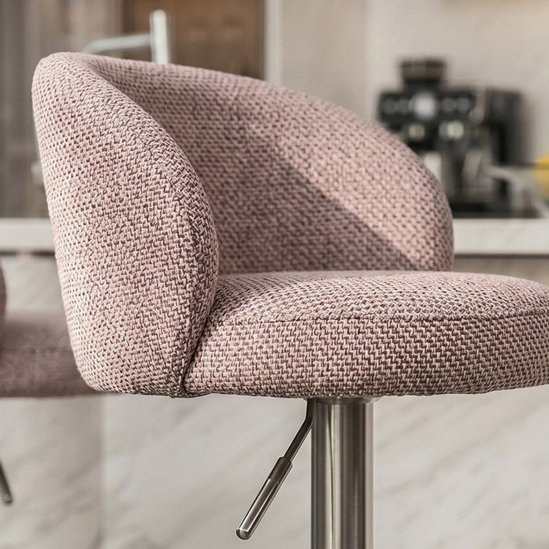 Chaise à dossier solide rose argenté (paquet de 2)