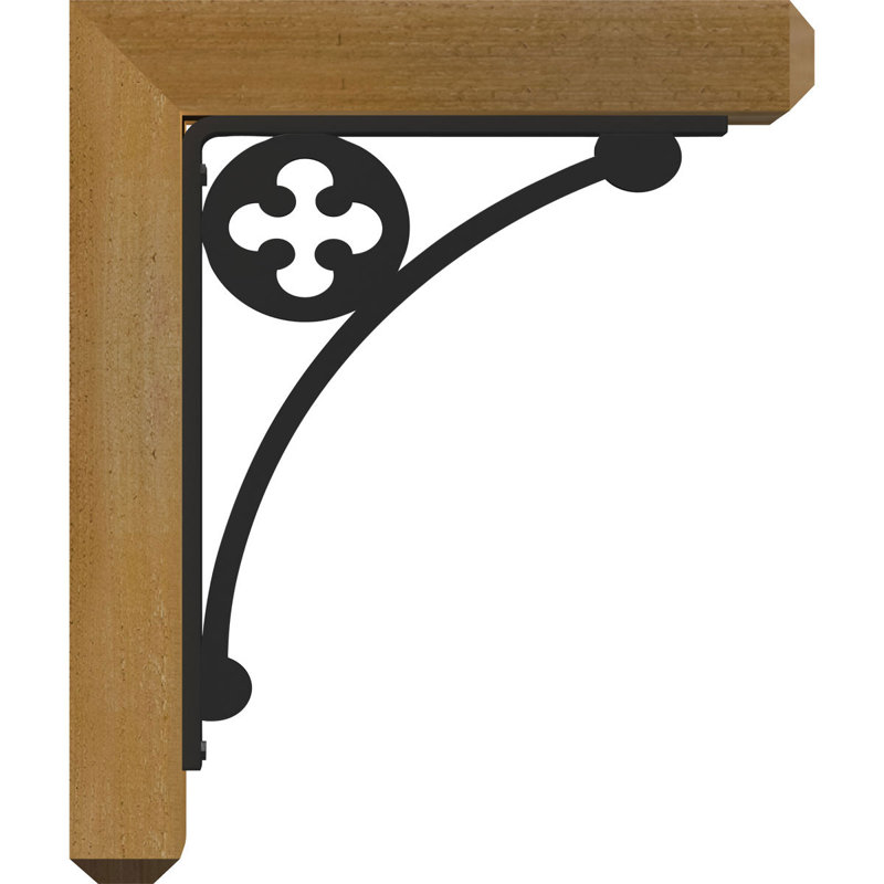 Support de fixation simple 8 po Crawley, H 20 po x P 18 po, Cèdre rouge de l'Ouest l 4 po x T 4 po (sciage br