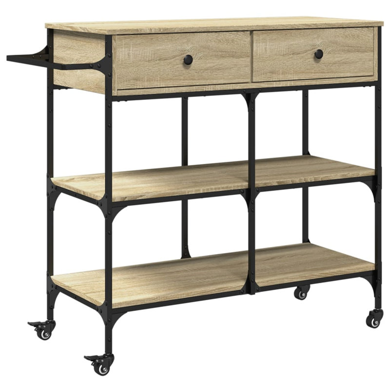 Kitchen Serving Cart, Beige