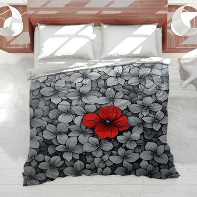 Red Blossom Bedding Floral Comforter French Country
