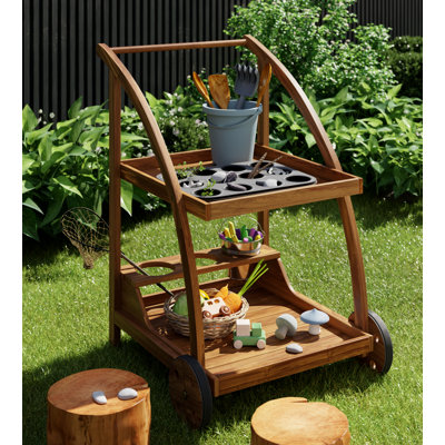 Glyndon Solid Wood Bar Cart