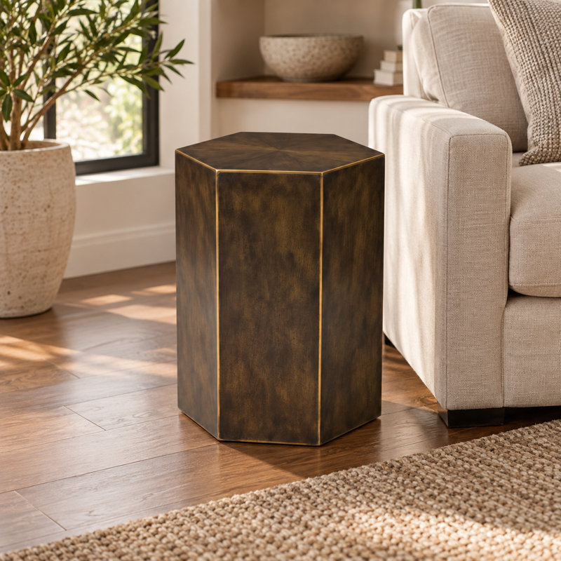 Table d'appoint géométrique en métal