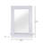 Removable Decorative Accent Wall Mirror with Shelf and Shaker-Style Frame for Bathroom or Entryway