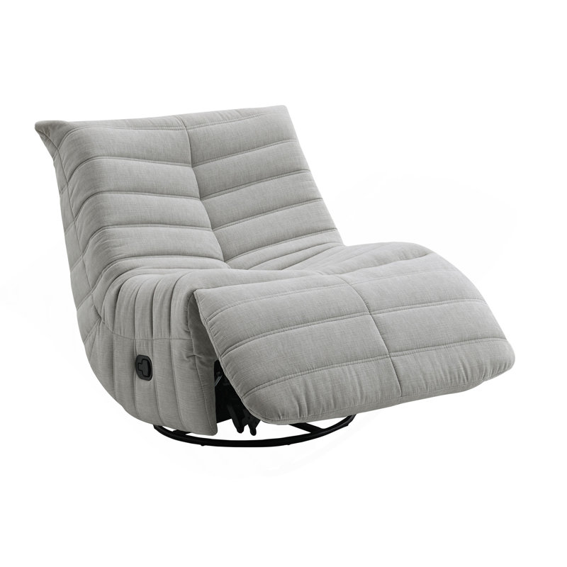 Fauteuil inclinable oscillant en chenille Talmon Oyster, Gris huître
