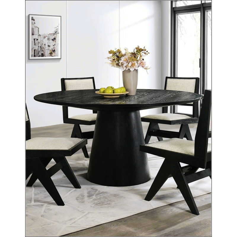 Black Round Dining Table