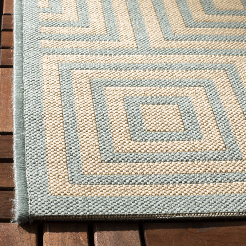 Kelli Performance Geometric Indoor/Outdoor Area Rug, Square 6'7"