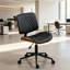 Chaise de bureau moderne sans accoudoirs, chaise de bureau à roulettes minimaliste, chaise d'ordinateur, chaise de bureau pivotante élégante