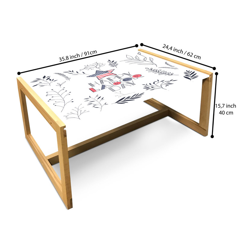 Sharon Sled Coffee Table, 40cm H x 91cm W x 62cm D
