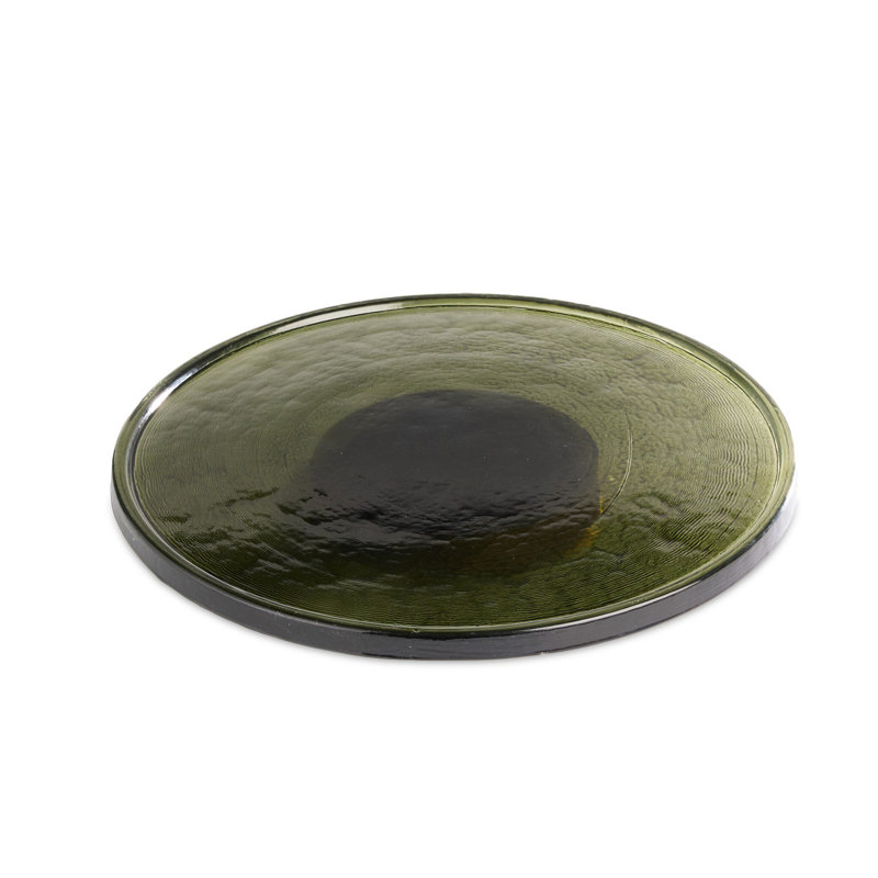Suz Lazy Susan, Moss Cast Glass