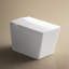 Toilette carrée moderne avec réservoir attaché - Télécommande, chasse d'eau automatique, siège chauffant, moniteur à DEL, choix personnalisés par l'utilisateur, teinte blanche intégrée pour la commande à distance de la baignoire, chasse d'eau automatique-126080988