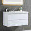 Ensemble de meuble-lavabo mural simple 36 po avec plateau en résine Altieri