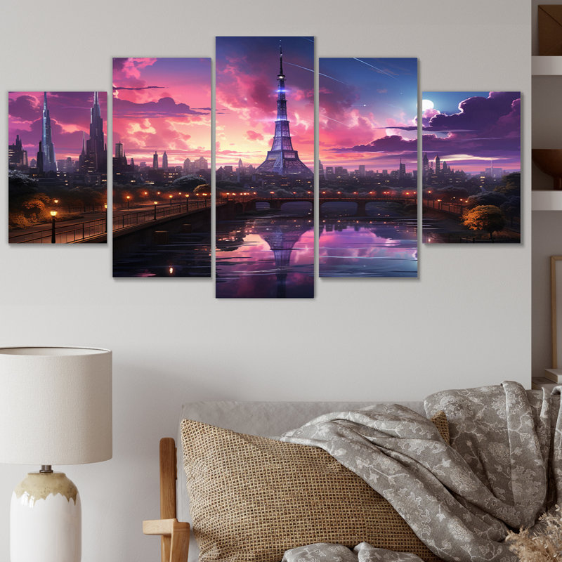 Ensemble de salon Futuriste Paris Eiffel Tower Scenery II - Franch