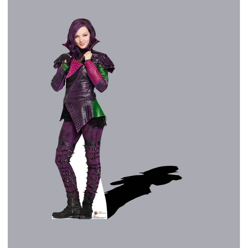 Mal Disney Descendants Lifesize Purple Cardboard Standup