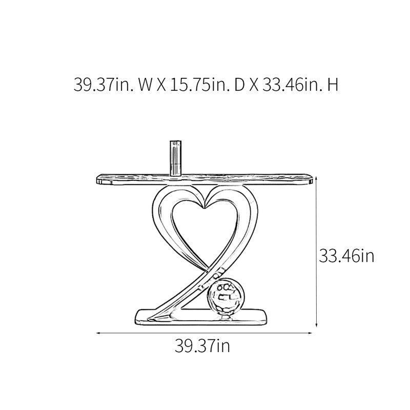 Console Modern Minimalist Art, H 33,46 po x l 39,37 po x P 15,75 po
