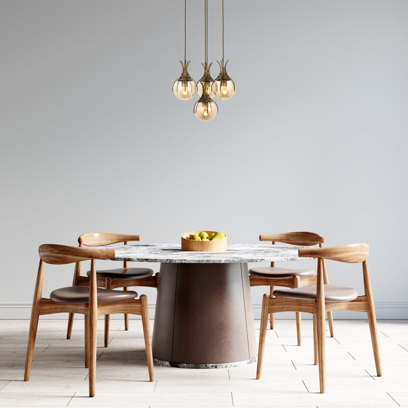 Hammondale 4 - Light Gold Cluster Pendant, Gold
