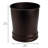 iDesign Set of 2 Steel Round Bathroom Trash Cans - Bronze